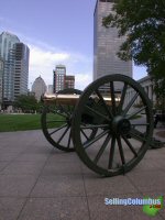 Cannon outside the state capital building in downtown Columbus, Ohio