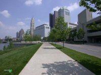 South end of Civic Center Walkway looking North in downtown Columbus, Ohio