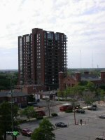 View of Waterford Tower condominiums from the south-east in downtown Columbus, Ohio