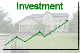 Your home is an investment. Investment chart over home.